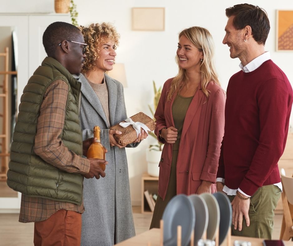 Airbnb host offering welcoming gifts for guest