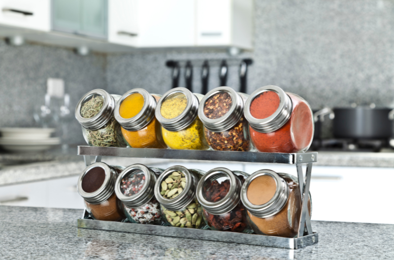 Spice Cabinet Organization Ideas for Airbnb